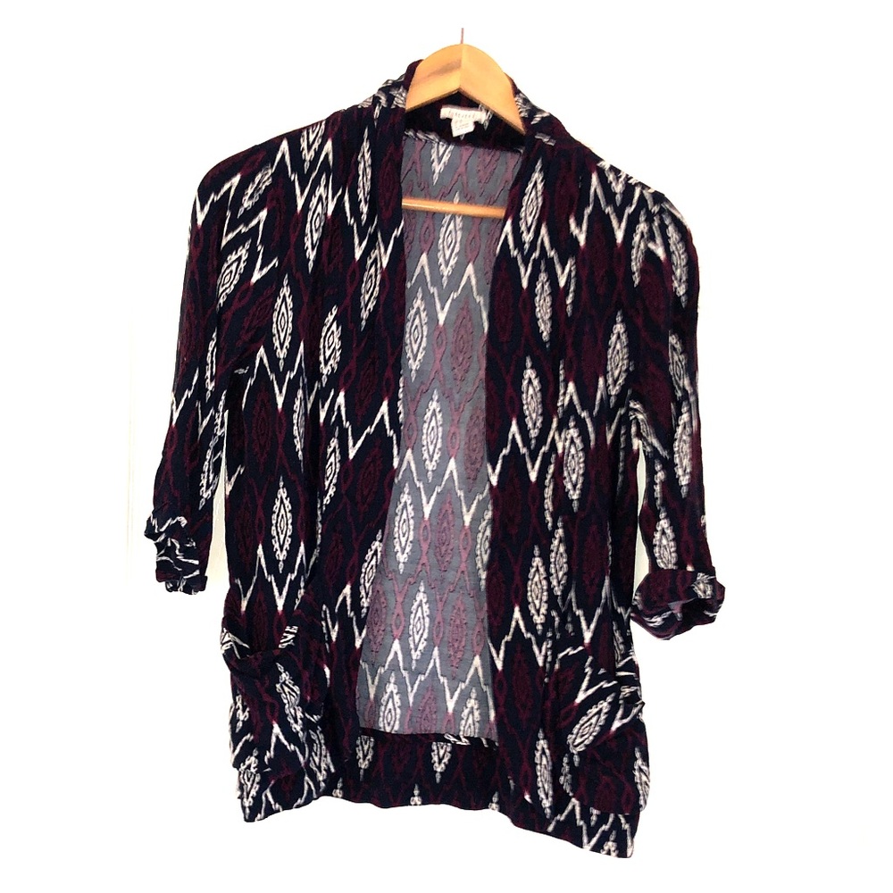 Soft and light tribal print blazer
